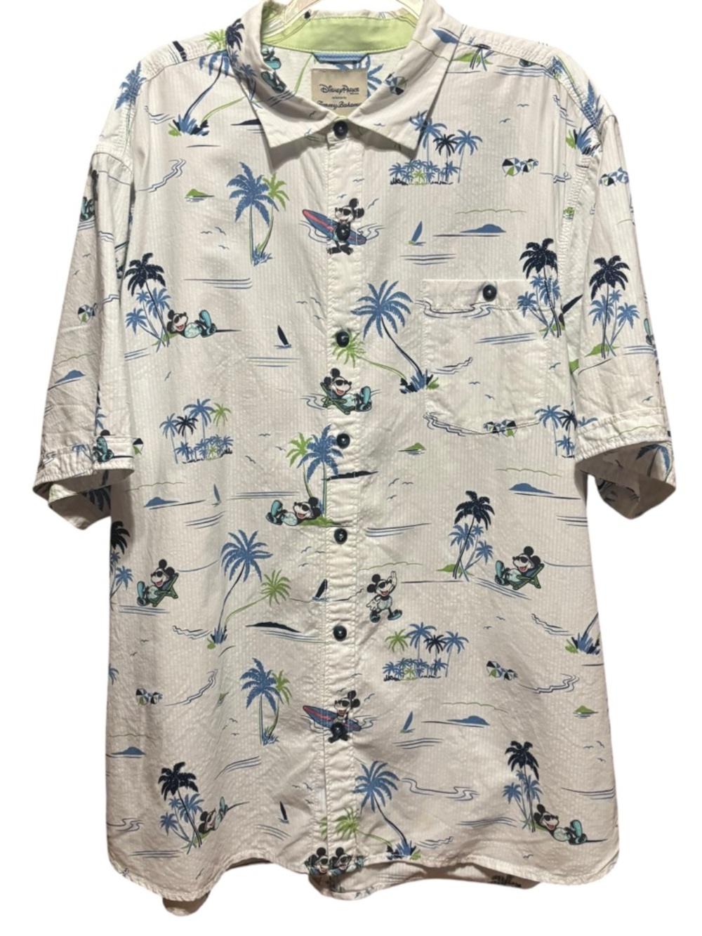 Tommy Bahama/Disney Mickey Mouse Island Life Men’s XXL Surfing Beach Seersucker